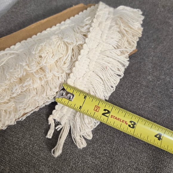 Loop Fringe Edge Trim 6 ft Creme 2 in Pillow Upholstery Cotton Sewing - Picture 6 of 6